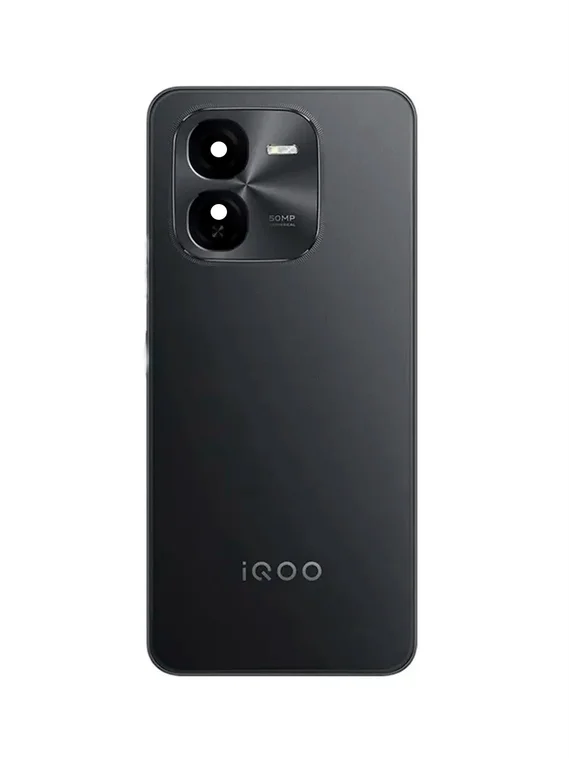 Задняя крышка для Iqoo Z9X черная (Black) со стеклом камеры