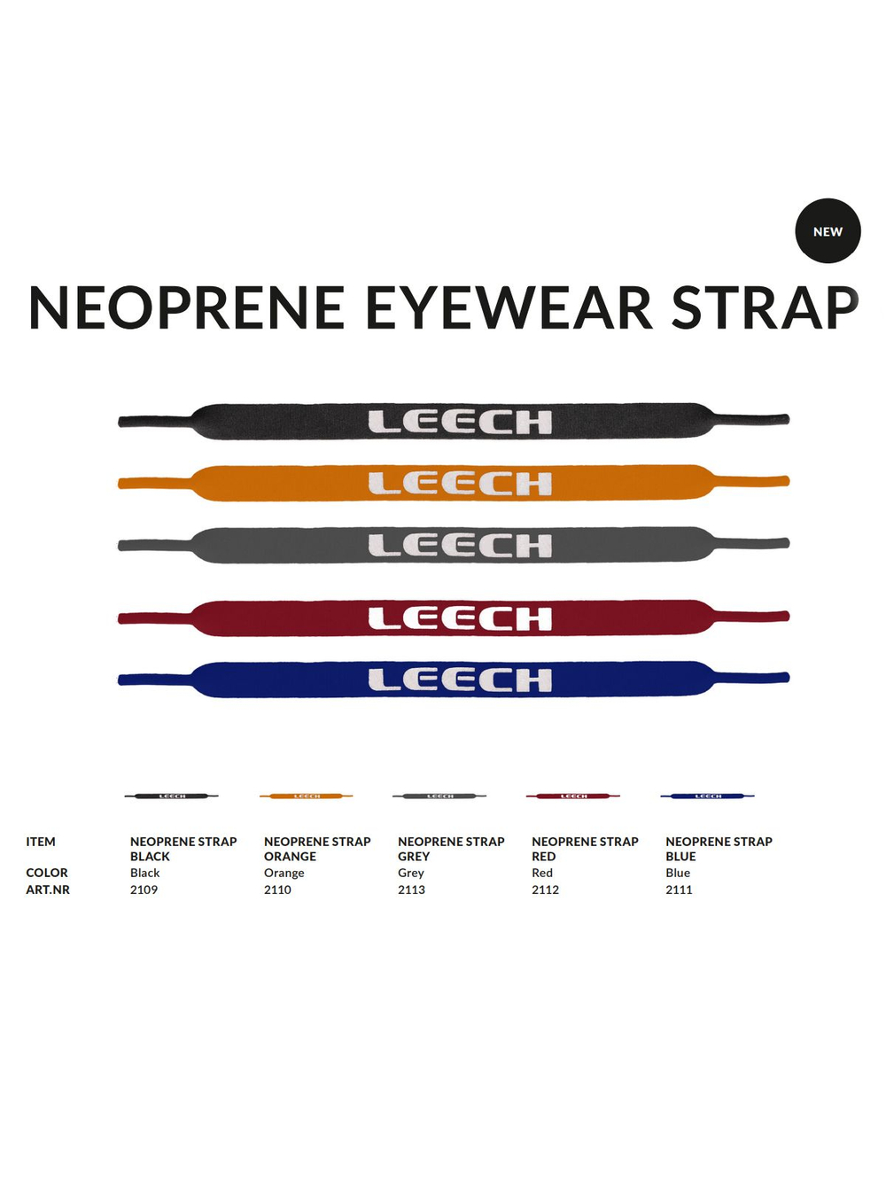 Шнурок неопреновый для очковй Leech Eyewear Blue