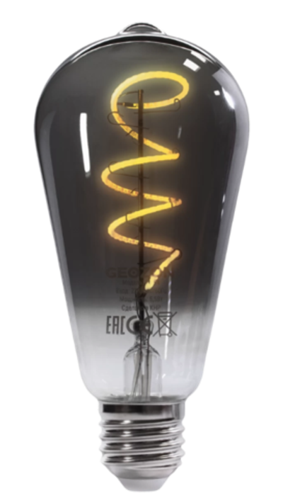 Умная светодиодная филаментная лампа GEOZON FL-04 E27 Black