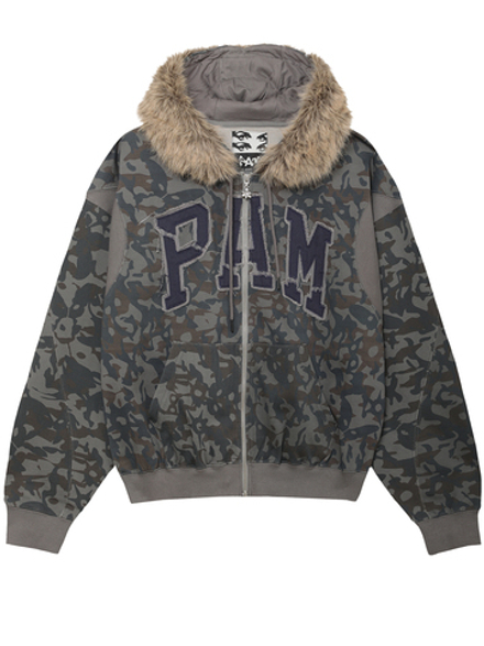 Мужская Толстовка Abc Fur Trim Hooded Zip Thru