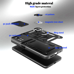 Чехол с кольцом Bumper Case для Xiaomi Poco M4 Pro 4G