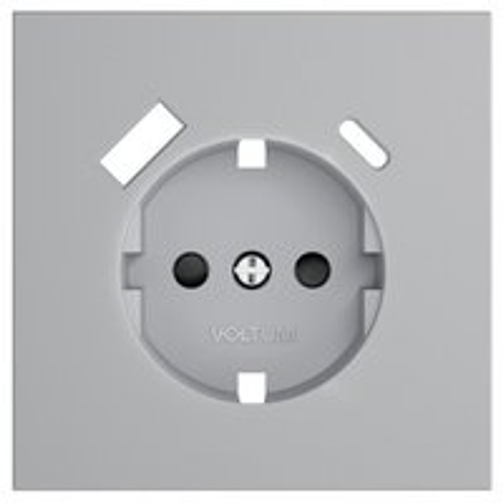 Накладка для розетки с заземлением и со шторками и 2хUSB type A и C Voltum S70 VLS001016
