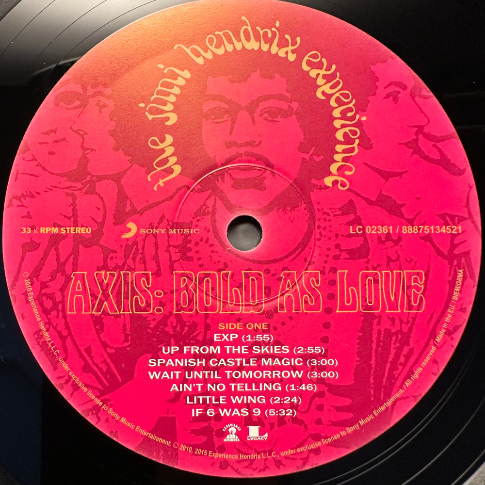 The Jimi Hendrix Experience - Axis: Bold As Love (Европа 2015г.)