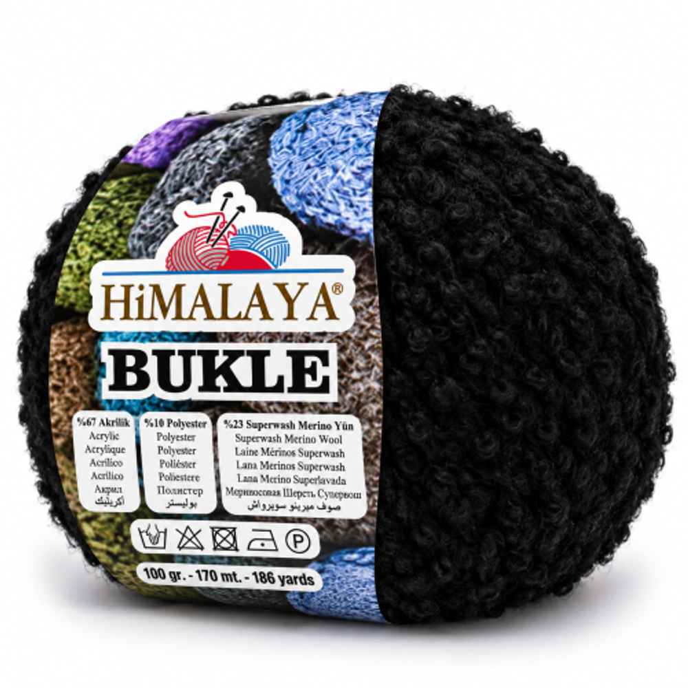 Пряжа Bukle, 100г, 170м, 23%cупервош шерсть мериноса, 10%полиэстер, 67%акрил (цена 1шт)
