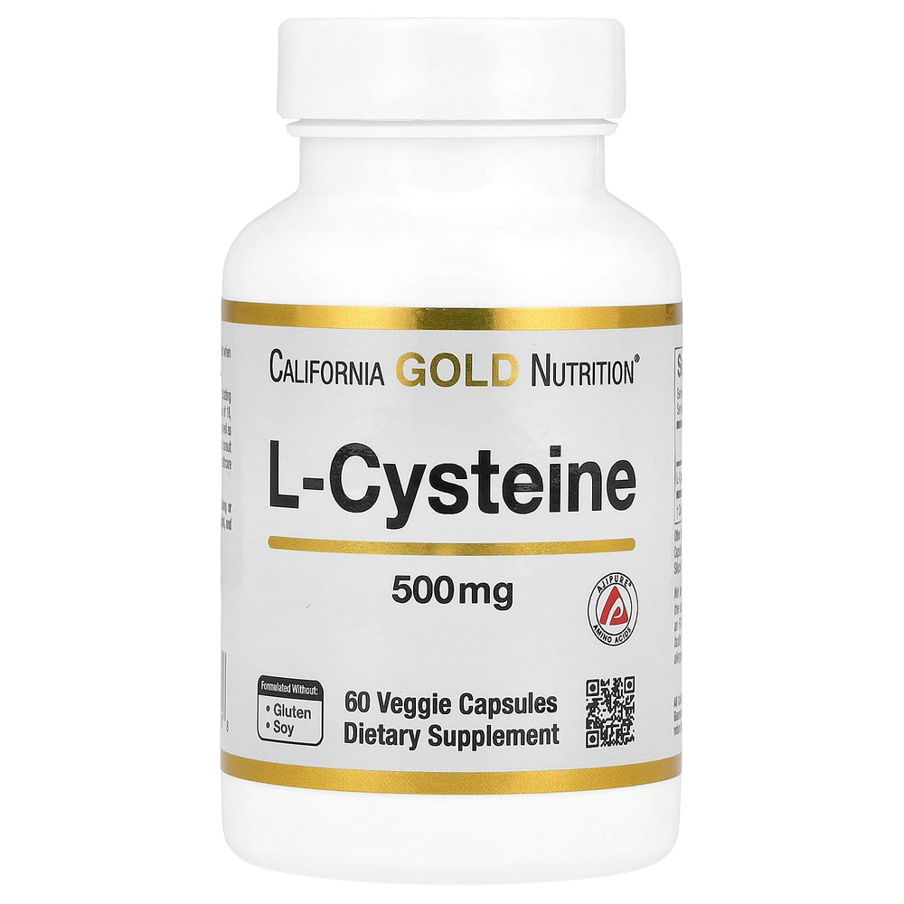 California Gold Nutrition, L-цистеин, AjiPure®, 500 мг, 60 растительных капсул