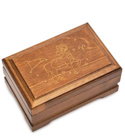 GAEM Art JW-12/11 Шкатулка деревянная «Знак Зодиака - Овен»