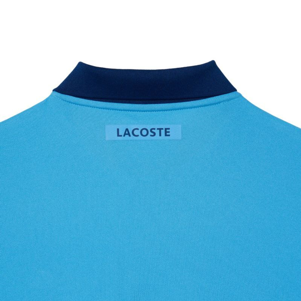 Мужское теннисное поло Lacoste Tennis x Novak Djokovic Fan Version - небесный
