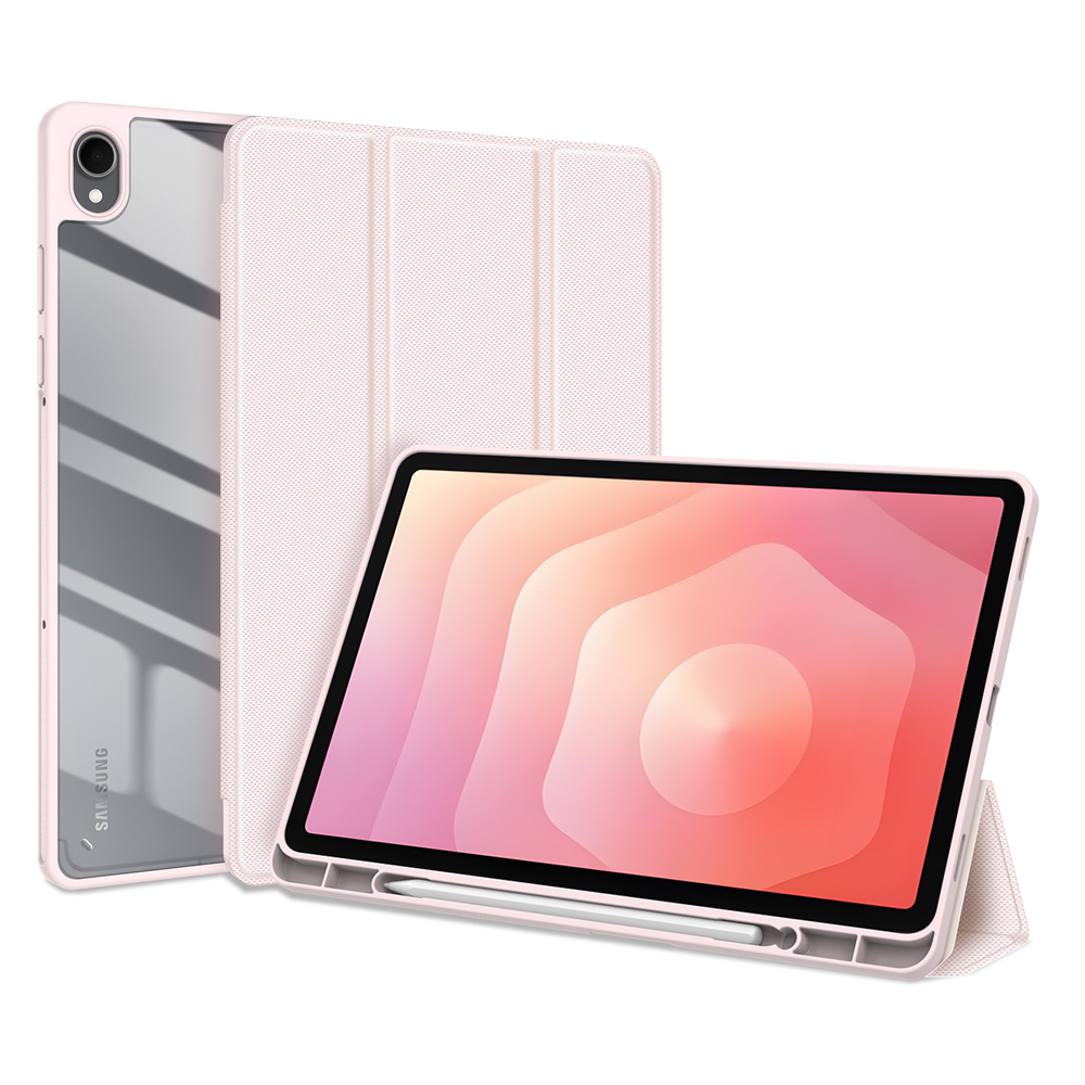 Чехол книжка розового цвета для планшета Samsung Galaxy Tab S11, серия Toby Series Case от Dux Ducis