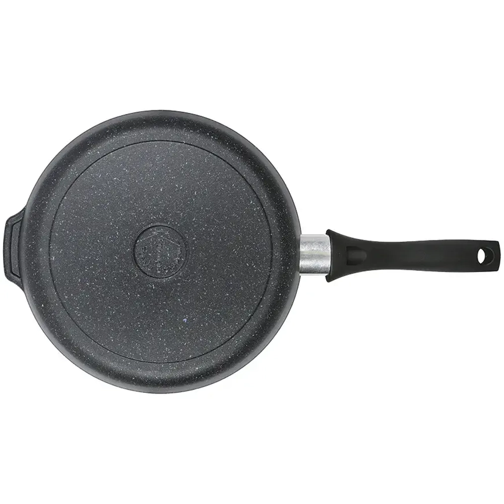 Сковорода глубокая 24см с ручкой «Granit» (black) сггч240а