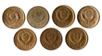 Набор монет 1 копейка 1933,36,38,39,49,50,54 (7 шт) (F-XF) (4)