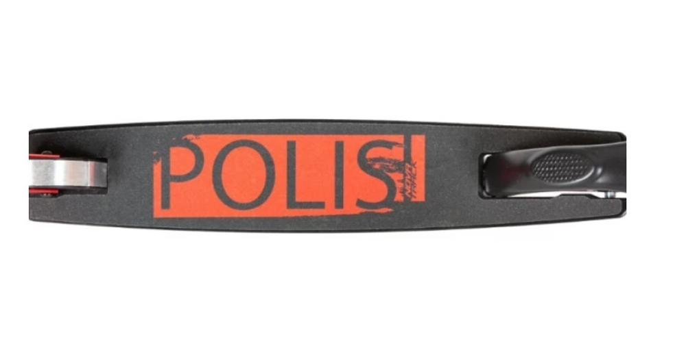 Самокат для детей NOVATRACK POLIS PRO, 200/180 мм, складной с кнопкой, красный