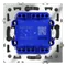 Проходной переключатель двухклавишный с подсветкой Voltum S70 Черный VLS020408
