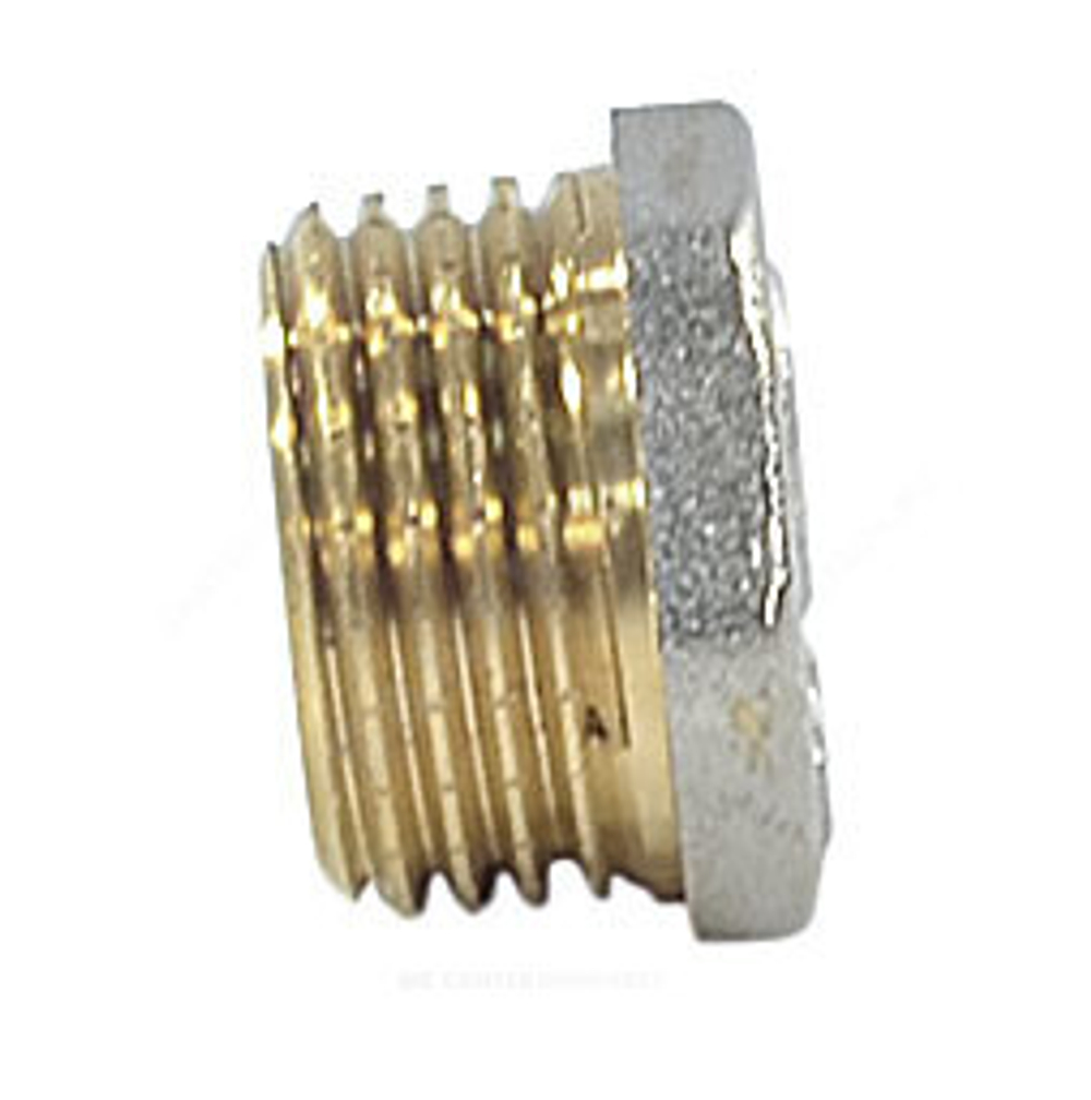 Заглушка латунь никель Ду 40 (1 1/2") НР 9017 ГОСТ 32585-2013 Aquasfera 9017-05
