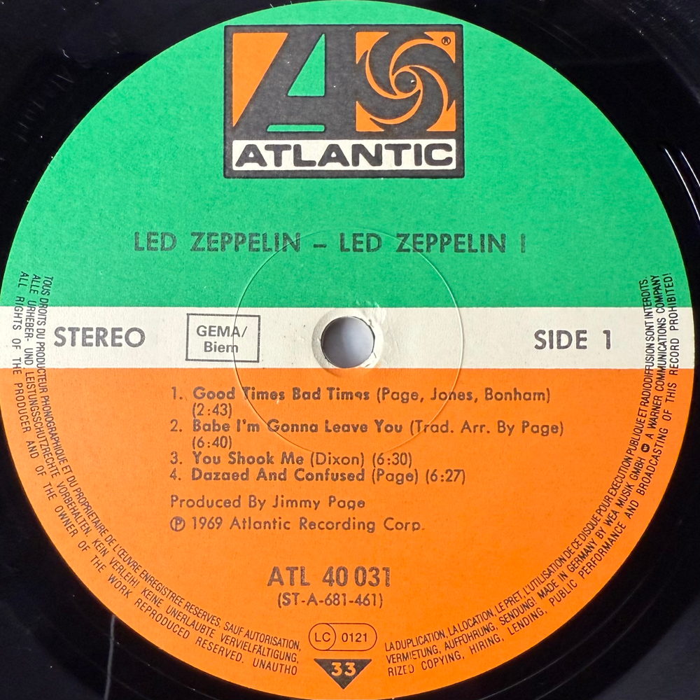 Led Zeppelin ‎– Led Zeppelin (Германия)