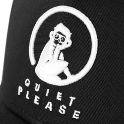 Quiet Please New Era Cotton 9FORTY Cap - Black, White