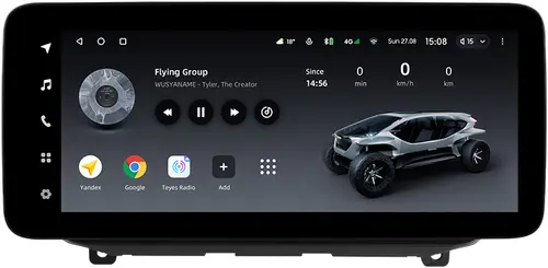 Магнитола для Hyundai Santa Fe 4 2018-2020 - Teyes LUX ONE ROUND монитор 12.3", Android 10, Быстрая, CarPlay, 4G SIM-слот
