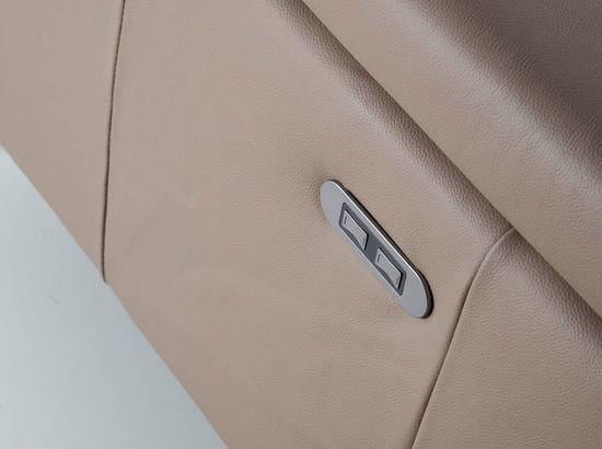 Угловой диван с реклайнером 5320-L /6042 Angel Cerda кожаный бежевый