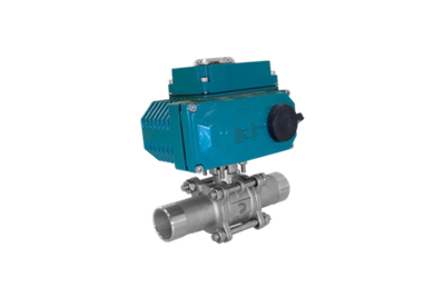 Кран шаровый приварной, AISI304 DN40 (1_1/2"), с электроприводом AC 220V (C-05)