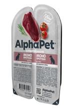ALPHA PET Monoprotein Влажный корм для взрослых собак всех пород с уткой в соусе 0,1 кг