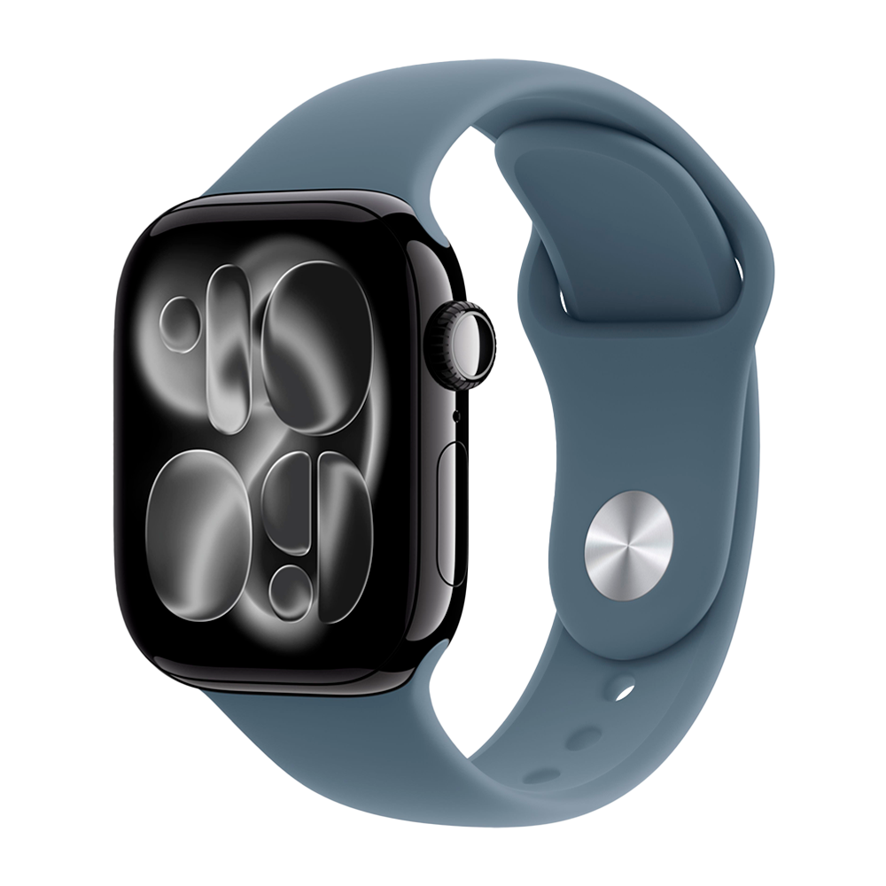 Умные часы Apple Watch Series 11 GPS, 42mm, Jet Black Aluminium Case with Anchor Blue Sport Band, S/M