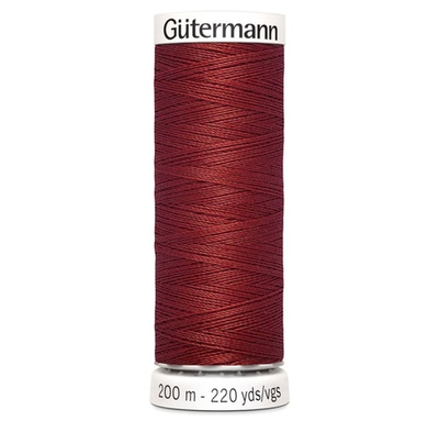 Нить Sew-All 200 м, Gutermann, 221 красно-терракотовый