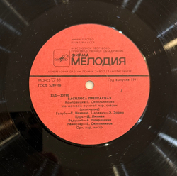 Виниловая пластинка Сказка Василиса Прекрасная (Мелодия) 10"