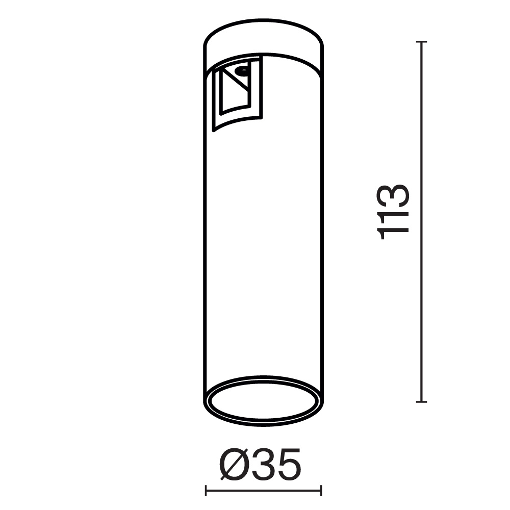 Трековый светильник Technical TR143-1-5W4K-W-BS