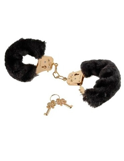 Золотые металлические наручники Gold Metal Cuffs (Цвет: золотой с черным)