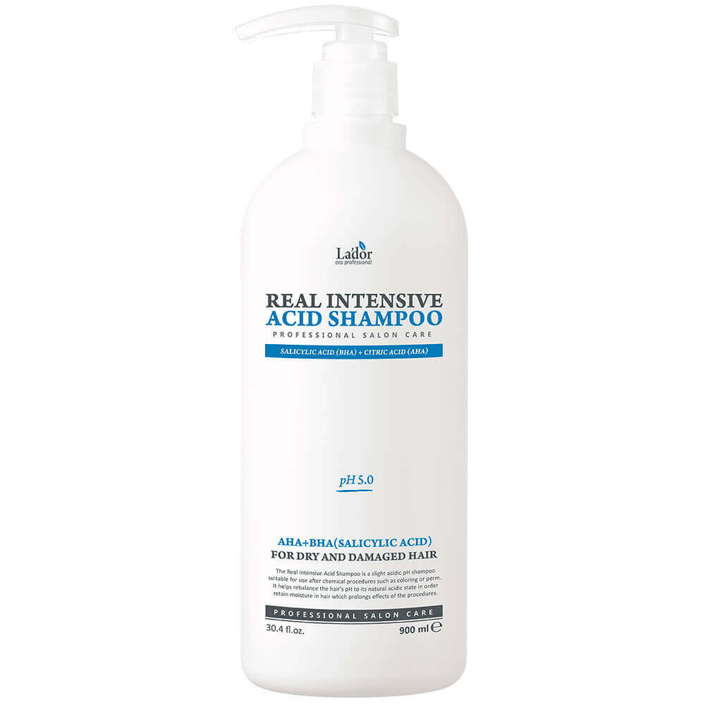 Интенсивный кислотный шампунь для сухих и повреждённых волос Lador Real Intensive Acid Shampoo 900 мл