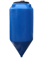 Ёмкость пластиковая пищевая STERH CONE 240 л. конусная (63x63x138см;синий) - арт.555100