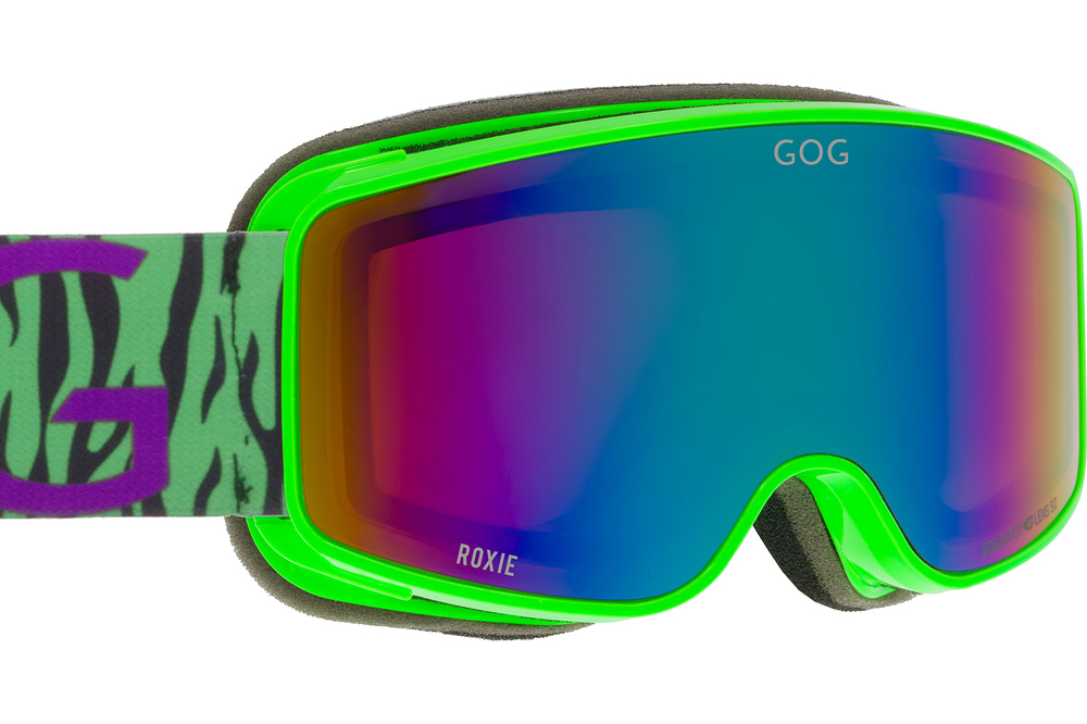 Горнолыжная маска GOG Roxie / Neon Green / Reflex Green / детские до 10 лет