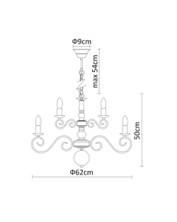 Люстра подвесная Arte Lamp Isabel A1129LM-12WH