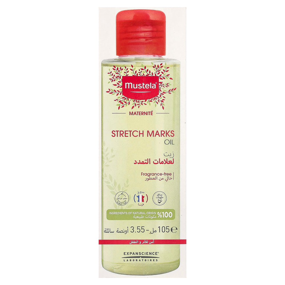 Mustela, масло от растяжек, без отдушек, 105 мл (3,55 жидк. унции)