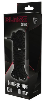 Черная веревка для бондажа BONDAGE ROPE - 10 м. (Цвет: черный)