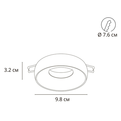 Точечный встраиваемый светильник Arte Lamp HEZE A6665PL-1CC, 1хGU10