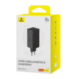 Сетевое зар. устр. Baseus GaN6Pro Fast Charger 2USB/2C 100W кабель T-C на T-C P10162705112-00 черное
