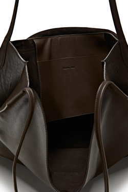Massimo Dutti Большая сумка с клапаном - Limited Edition, шоколадно-коричневый