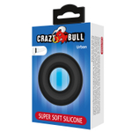 Эрекционное кольцо из силикона черное высокоэластичное CRAZY BULL BI-210253