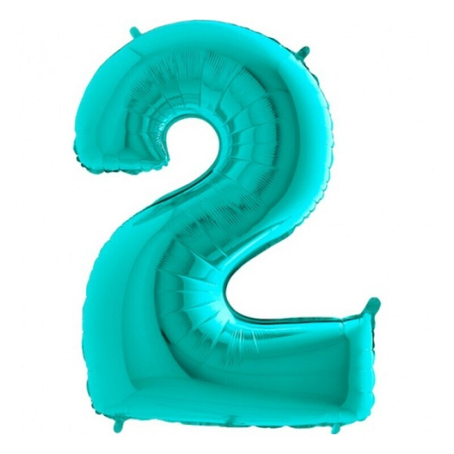 Шар фольгированный ЦИФРА "2" 40" Tiffany с гелием