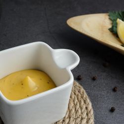 Соусник 70 мл 7,5*6 см h4,5 см Mini Mix прямоуг. с ручкой белый фарфор P.L. Proff Cuisine [6]