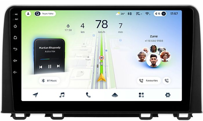 Магнитола для Honda CR-V 5 2017-2022 - Teyes CC4L-DTS монитор 9" IPS, Android 14, Быстрая, Snapdragon 662, CarPlay, 4G SIM-слот