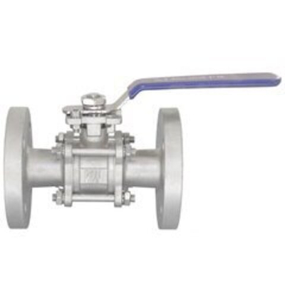 Кран шаровый фланцевый под привод нержавеющий (3PC), AISI304 DN15 (1/2"), (CF8), PN16
