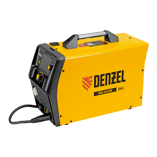 Аппарат инвертор. полуавтомат. cварки IMIG-205SDR, 200 А, ПВ 60%, катушка 5 кг Denzel