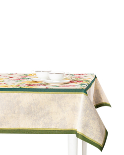 Скатерть прямоугольная 140х220 Mix&Match Home Королевский пион бежевая