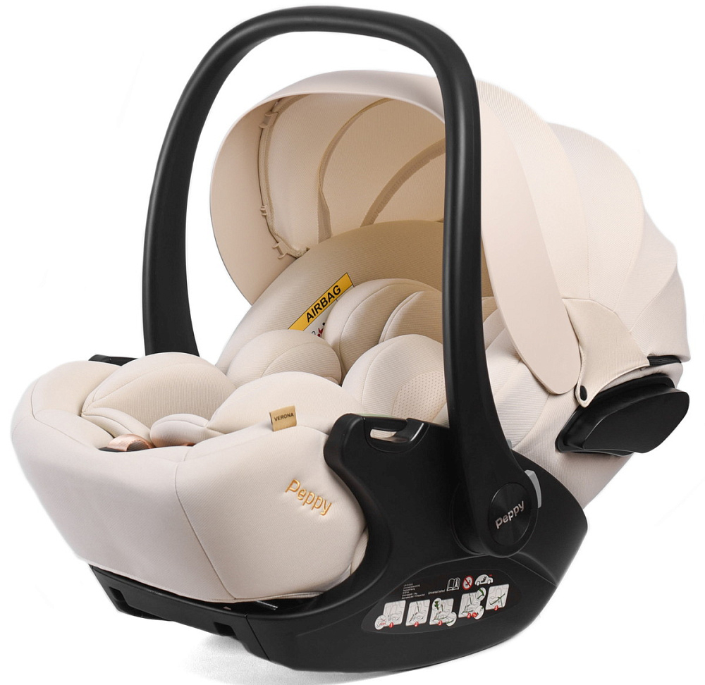 Детская коляска Peppy Monaco Thermo 3 в 1 с автокреслом Verona Beige Green