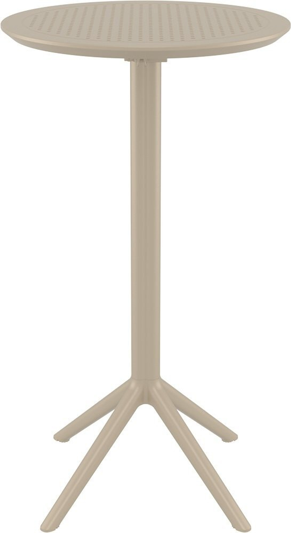 Стол пластиковый барный складной Siesta Contract Sky Folding Bar Table 60, бежевый