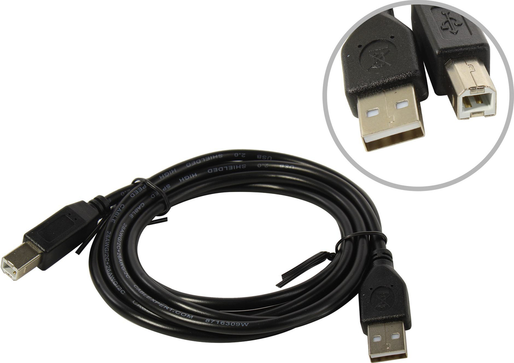 Кабель  USB  2.0 A-->B Cablexpert <CCP-USB2-AMBM-6>  1.8м