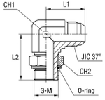 Штуцер FRG90 JIC 3/4" BSP1/4"