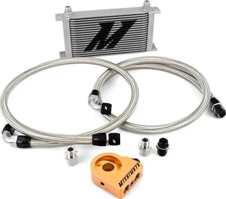 Универсальный масляный радиатор Mishimoto Universal Oil Cooler - 19 Row, with Thermostat