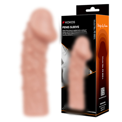 Насадка реалистичная Penis Sleeve телесная TPE KOKOS PS-002-L